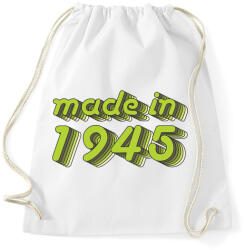 printfashion made-in-1945-green-grey - Sportzsák, Tornazsák - Fehér (480249)