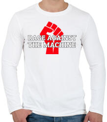 printfashion Rage against - Férfi hosszú ujjú póló - Fehér (2332989)