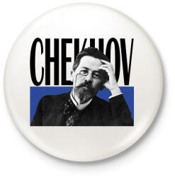 printfashion Chekhov - Önarckép - Kitűző, hűtőmágnes - Fehér (7119169)