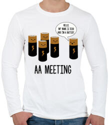 printfashion AA meeting - Férfi hosszú ujjú póló - Fehér (15998374)