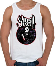 printfashion Sikoly - ghost face - Férfi atléta - Fehér (16763195)