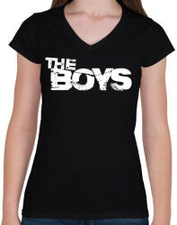 printfashion The Boys - Női V-nyakú póló - Fekete (7500717)