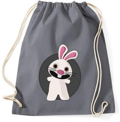 printfashion nyuszi - Sportzsák, Tornazsák - Grafitszürke (332459)