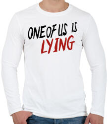 printfashion One of us is Lying - Férfi hosszú ujjú póló - Fehér (10940490)