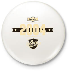 printfashion born-in-2004-cream-choco - Kitűző, hűtőmágnes - Fehér (3076883)
