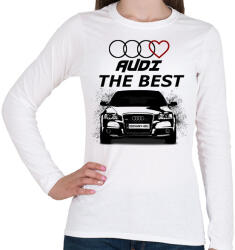 printfashion AUDI THE BEST - Női hosszú ujjú póló - Fehér (2187473)