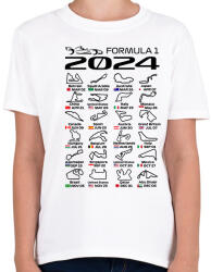 printfashion Formula 1 2024 F - Gyerek póló - Fehér (15670434)