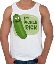 printfashion Pickle Rick - Férfi atléta - Fehér (13400705)