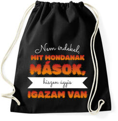 printfashion Igazam van - Sportzsák, Tornazsák - Fekete (7523246)
