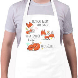 printfashion Igazi barát - Kötény - Fehér (7085196)