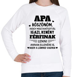 printfashion Köszönöm apa - fekete - Női pulóver - Fehér (16163129)