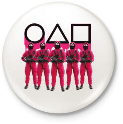 printfashion Squid game soldiers 3 - Kitűző, hűtőmágnes - Fehér (5609764)