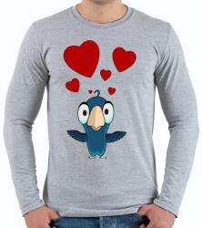 printfashion birdie - Férfi hosszú ujjú póló - Sport szürke (344767)