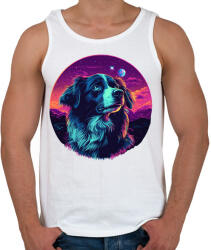 printfashion Galaxy Border Collie - Férfi atléta - Fehér (16700463)