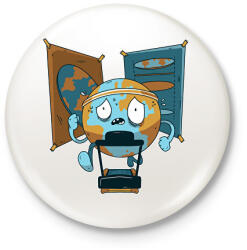 printfashion Laposföld hívő - Kitűző, hűtőmágnes - Fehér (15467673)