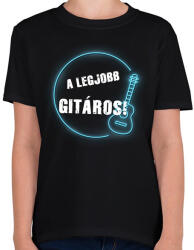 printfashion A legjobb gitáros - Gyerek póló - Fekete (2609951)