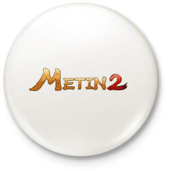 printfashion Metin2 logo - Kitűző, hűtőmágnes - Fehér (3083115)