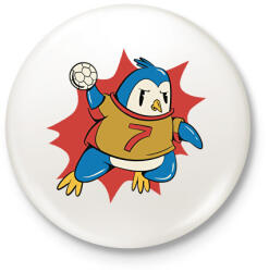 printfashion Kézilabdás pingvin - Kitűző, hűtőmágnes - Fehér (11763550)