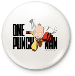 printfashion One Punch Man - Kitűző, hűtőmágnes - Fehér (3089952)