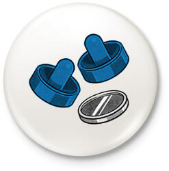 printfashion Léghoki - Kitűző, hűtőmágnes - Fehér (16615727)