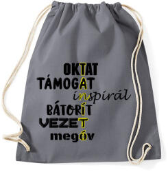 printfashion TANÍTÓ - Sportzsák, Tornazsák - Grafitszürke (16542551)