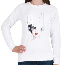 printfashion Painted Girl - Női pulóver - Fehér (1254318)