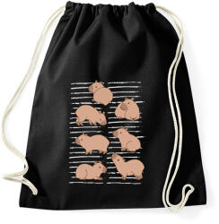 printfashion Capybara áradat - Sportzsák, Tornazsák - Fekete (13946048)