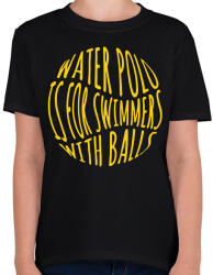 printfashion Swimmers with balls - Gyerek póló - Fekete (15921855)