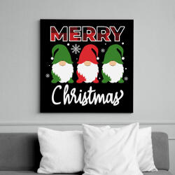 printfashion merry xmas - Vászonkép - Fekete (15113562)