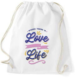 printfashion Ahol szerelem van , élet van - Where is love. . . - Sportzsák, Tornazsák - Fehér (4313769)