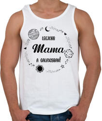 printfashion Legjobb mama a galaxisban - Férfi atléta - Fehér (6605422)