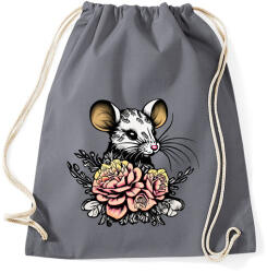 printfashion Egér tetoválás - Sportzsák, Tornazsák - Grafitszürke (13860391)