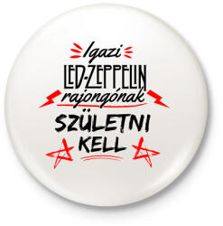 printfashion Led Zeppelin - Kitűző, hűtőmágnes - Fehér (3089335)