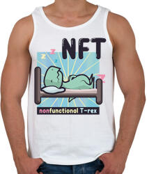 printfashion NFT - Nonfunctional T-rex - Férfi atléta - Fehér (7664054)