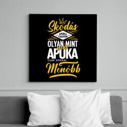 printfashion Skodás apuka - Vászonkép - Fekete (6656745)