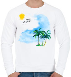 printfashion NYÁRI KÉP - Férfi pulóver - Fehér (1515034)