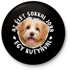 printfashion Havanese - Kitűző, hűtőmágnes - Fekete (5440489)