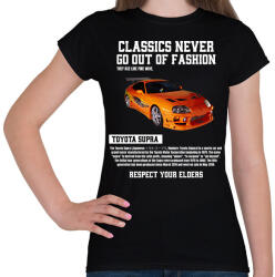 printfashion Toyota Supra - Női póló - Fekete (14789863)