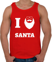 printfashion I Love Santa - Férfi atléta - Piros (9550668)