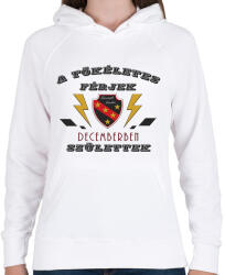 printfashion Tökéletes férjek december - Női kapucnis pulóver - Fehér (3912758)