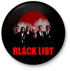printfashion black list poster - Kitűző, hűtőmágnes - Fekete (3101524)
