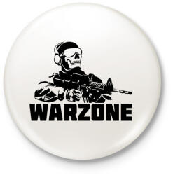 printfashion Warzone - Kitűző, hűtőmágnes - Fehér (3265857)