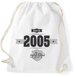 printfashion born-in-2005-(dark&lightgrey) - Sportzsák, Tornazsák - Fehér (476583)