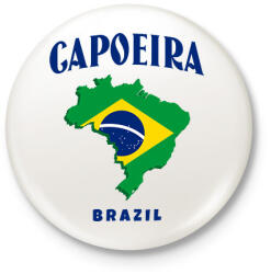 printfashion CAPOEIRA BRAZIL - Kitűző, hűtőmágnes - Fehér (9437042)