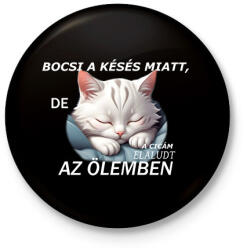 printfashion elaludt az ölemben - Kitűző, hűtőmágnes - Fekete (15320932)