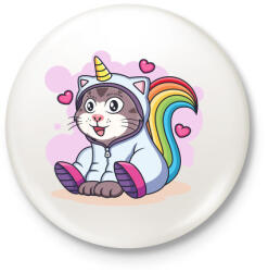 printfashion Cicakornis - Kitűző, hűtőmágnes - Fehér (4792592)