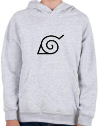 printfashion Konoha - Gyerek kapucnis pulóver - Sport szürke (5673687)