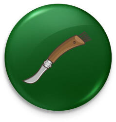 printfashion Gombász kés - Kitűző, hűtőmágnes - Sötétzöld (11561255)