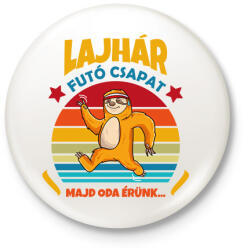 printfashion Futó csapat - Kitűző, hűtőmágnes - Fehér (13697715)