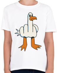 printfashion Fuck you sirály - Gyerek póló - Fehér (14950182)